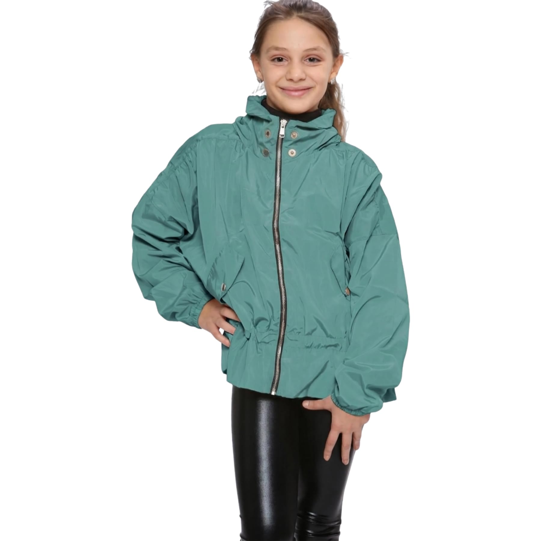 A2z 4 Kids Girls Mint Windproof Showerproof Lightweight Rain Jacket