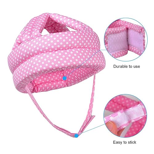 Miniatura 3 de TORASO Casco de bebé, casco de bebé para gatear, gorro de parachoques con cojín de cabeza, protector suave para niños pequeños que aprenden a