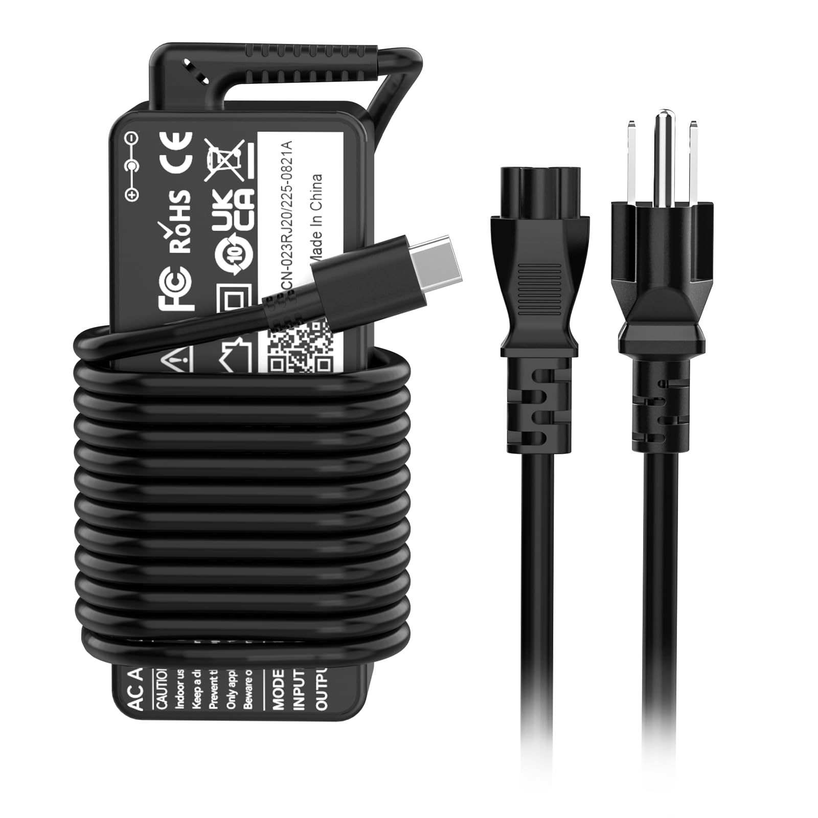 45W USB C Laptop Charger Compatible with Lenovo Chromebook 300e 500e S330 S340 C340-15 C330 100e ThinkPad T480s T480 T580 E580 T580s Yoga C940 C740 S730 720 730 X1 Carbon 2nd Gen MTK Type-C Power Cord