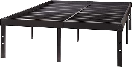 Miniatura 3 de Base de cama de tamaño matrimonial base de colchón de plataforma de metal resistente de 16 pulgadas estructura de acero resistente y fuerte se