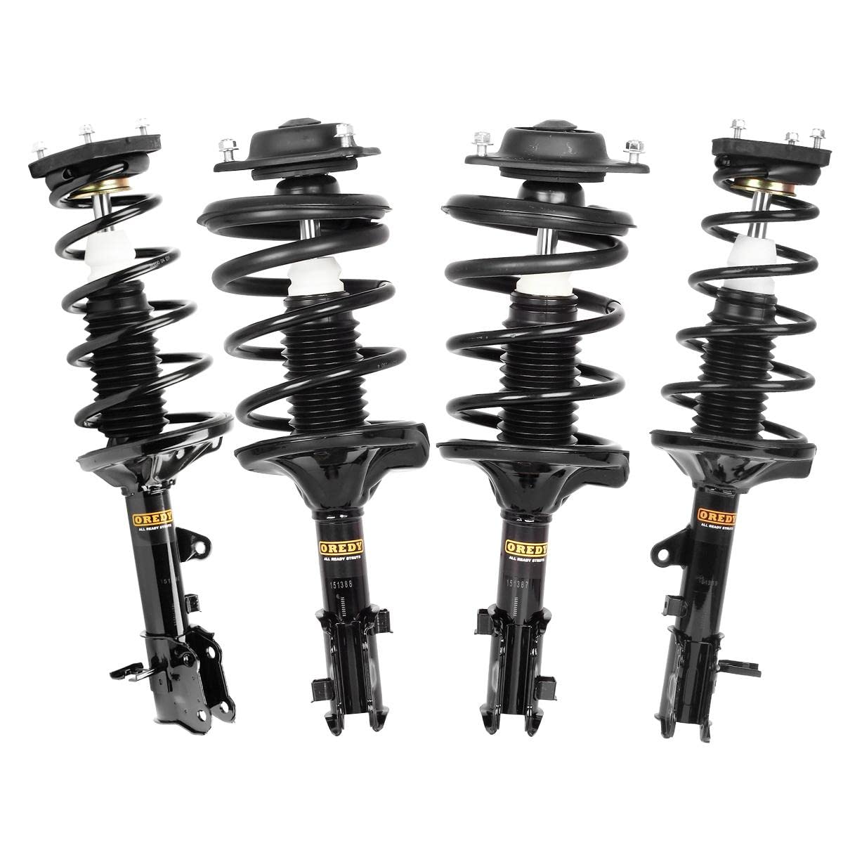 4PCS Front & Rear Right Left Struts Replacement for 2000-2006 Hyundai Elantra Shocks w/Coil Spring Suspension Assembly - 171404 171405 171407 171406
