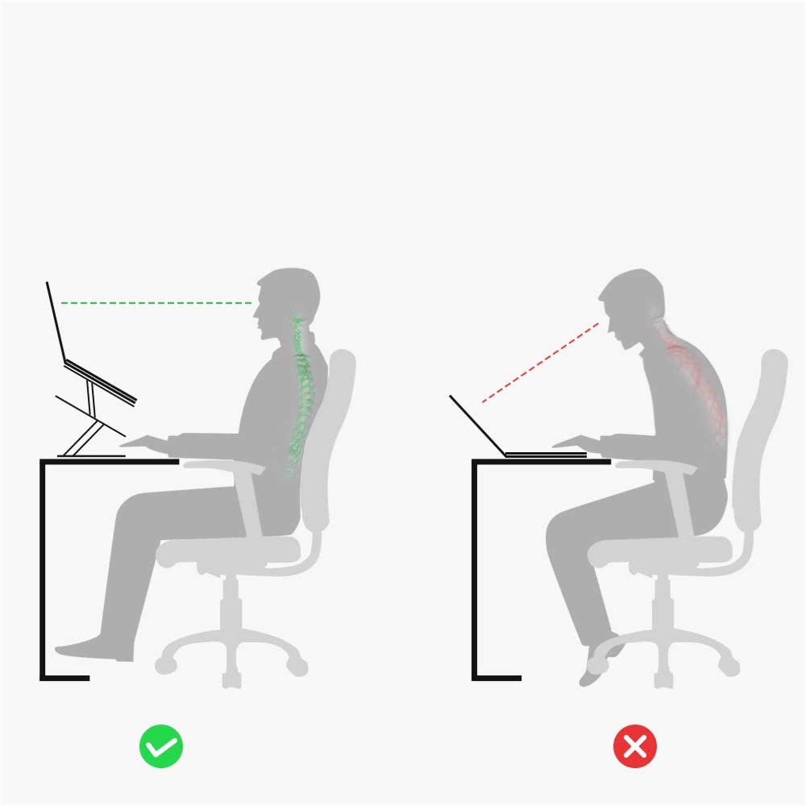 Soporte para Computadora Portátil, Soporte para Portátil con Ajuste De Altura De 6Niveles, Soporte Vertical Plegable De Aluminio para Tableta,Computadora Portátil 9,7-15,6''