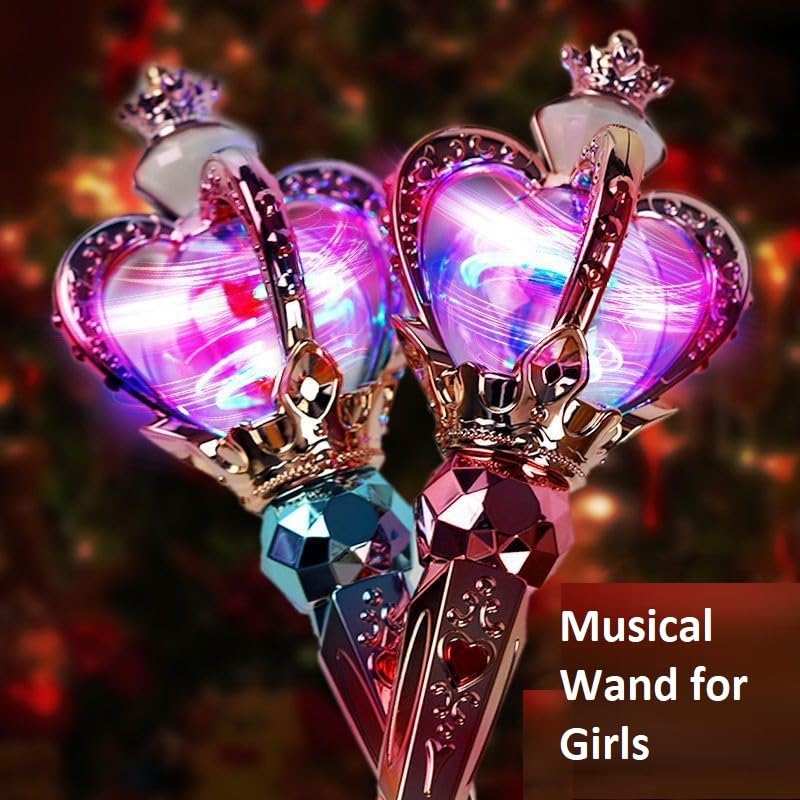 Image of FunBlast Kid Magical Wand With Flashing Light and Music - Princess Fairy Toy, Birthday Gift for Girls (Random Design)