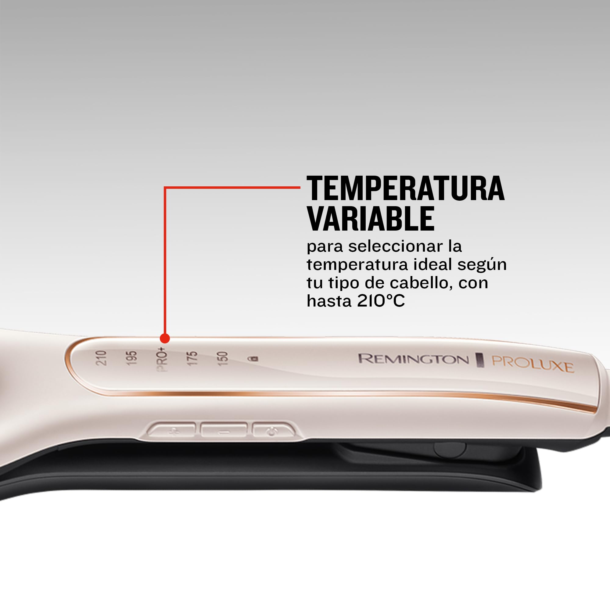 Remington Rizador Pelo Ondas [4 en 1: 4 tipos de ondas] PROluxe (Tecnología OPTIHeat, peinados duraderos, cerámica, 5 temperaturas hasta 210°C, ajuste Pro+, digital, calentamiento 30s) CI91AW