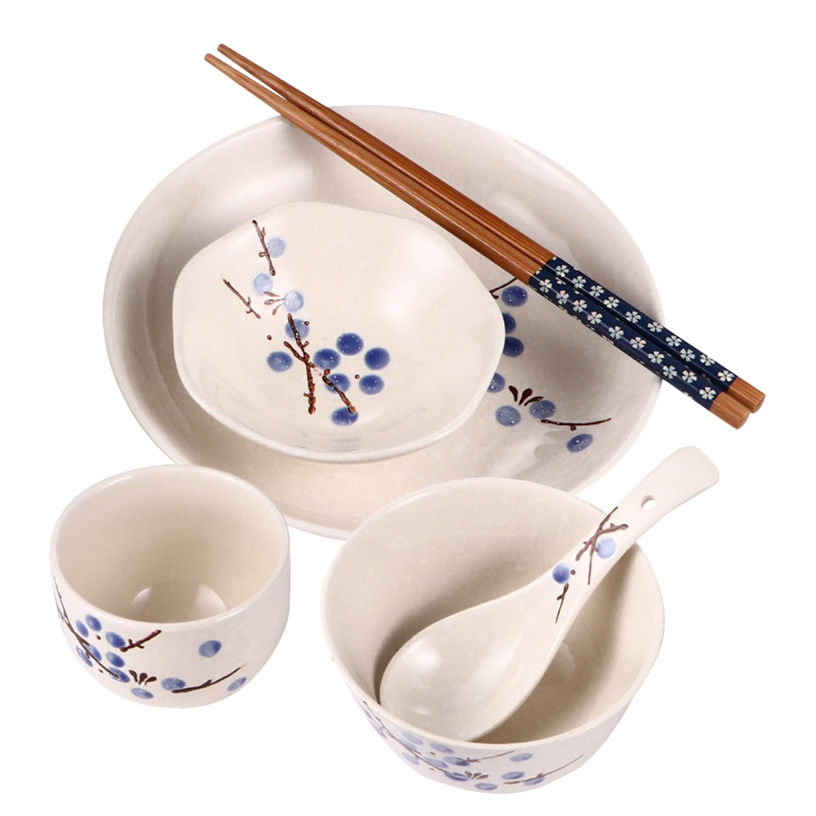 Vaisselle japonaise fleur de prunier : sublimez votre rituel ramen et thé en solo