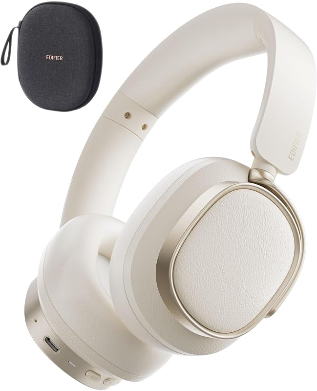 Edifier ES850NB Active Noise Cancelling Over-Ear Headphones, Ivory