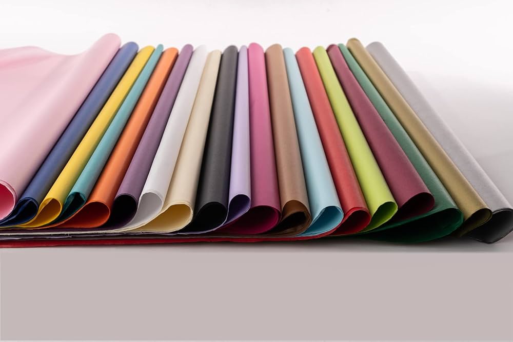 Pack Papier de soie - 10 couleurs - 80 feuilles - 50x75 cm