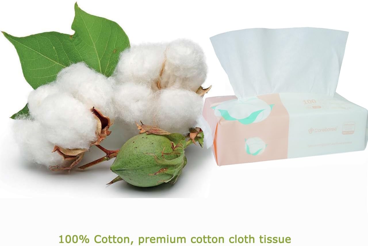 Ultra Soft Dry Baby Wipes Unscented Multi-Purpose Pure Cotton Tissue For Sensitive Skin (2 PACK-200 Count) - Image 3