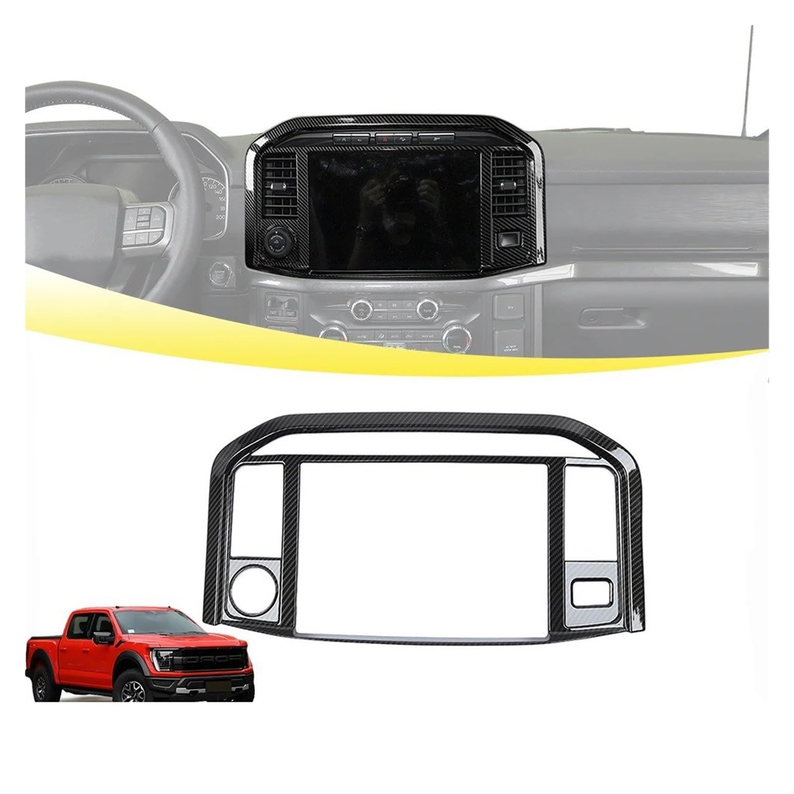 Przycisk deski rozdzielczej Do F150 Navigation Screen Frame Cover