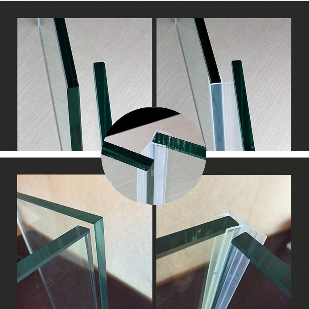 Ersatzdichtung Duschdichtung, für 6mm/ 8mm/ 10mm/ 12mm Glasdicke Duschdichtungen für Duschtüren, Dichtkeder Dichtung, Duschdichtung, für Gebogene oder runde Glastüren (8 mm,f-type-500cm)