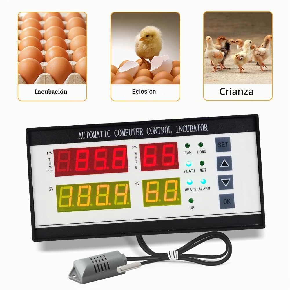 Sistema de control automático para la máquina incubadora de huevos y la máquina de control de temperatura y humedad Fahrenheit