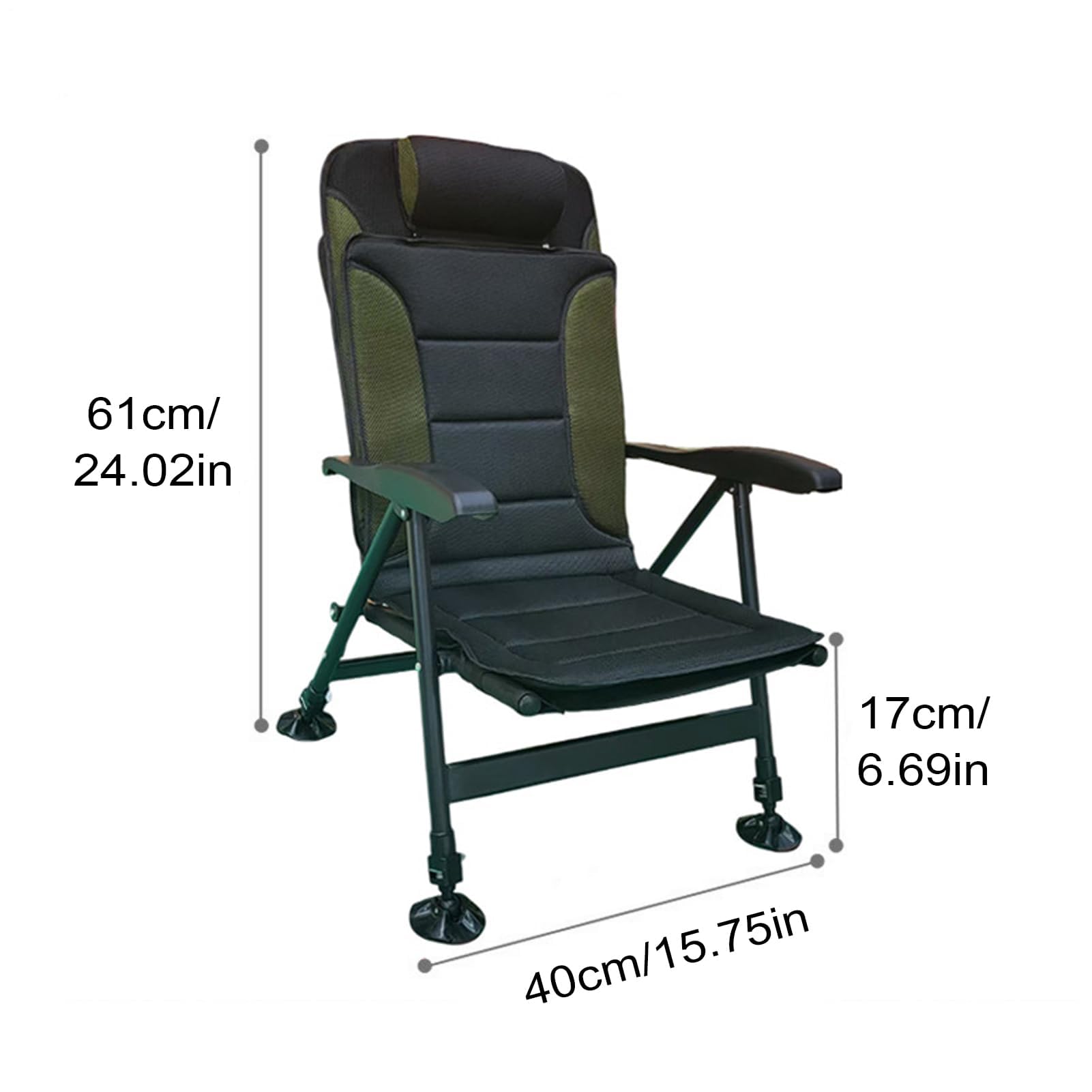 Chaises de pêche pour adultes – Tabourets de camping pliables, sièges portables pour pelouse et plage pour la randonnée en plein air et la pêche, design léger polyvalent