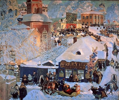 Toile Graffiti Kustodiev et art mural de festivités traditionnelles