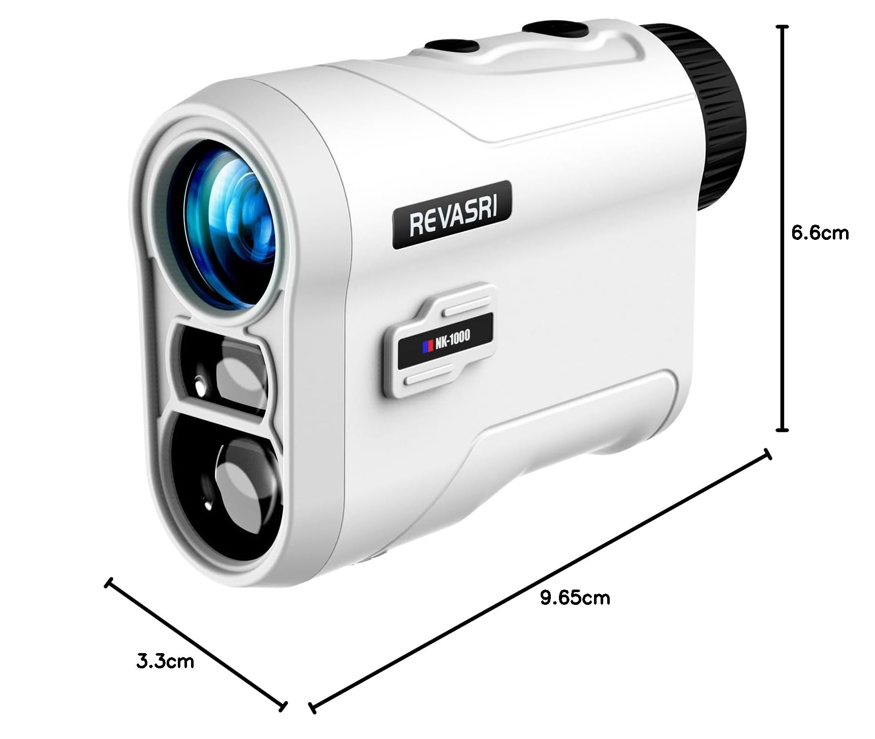 REVASRI Télémètre de golf avec vibration de verrouillage de pente et de mât de drapeau, interrupteur de pente externe pour tournoi de golf, télémètres avec batterie rechargeable 1000 yds laser