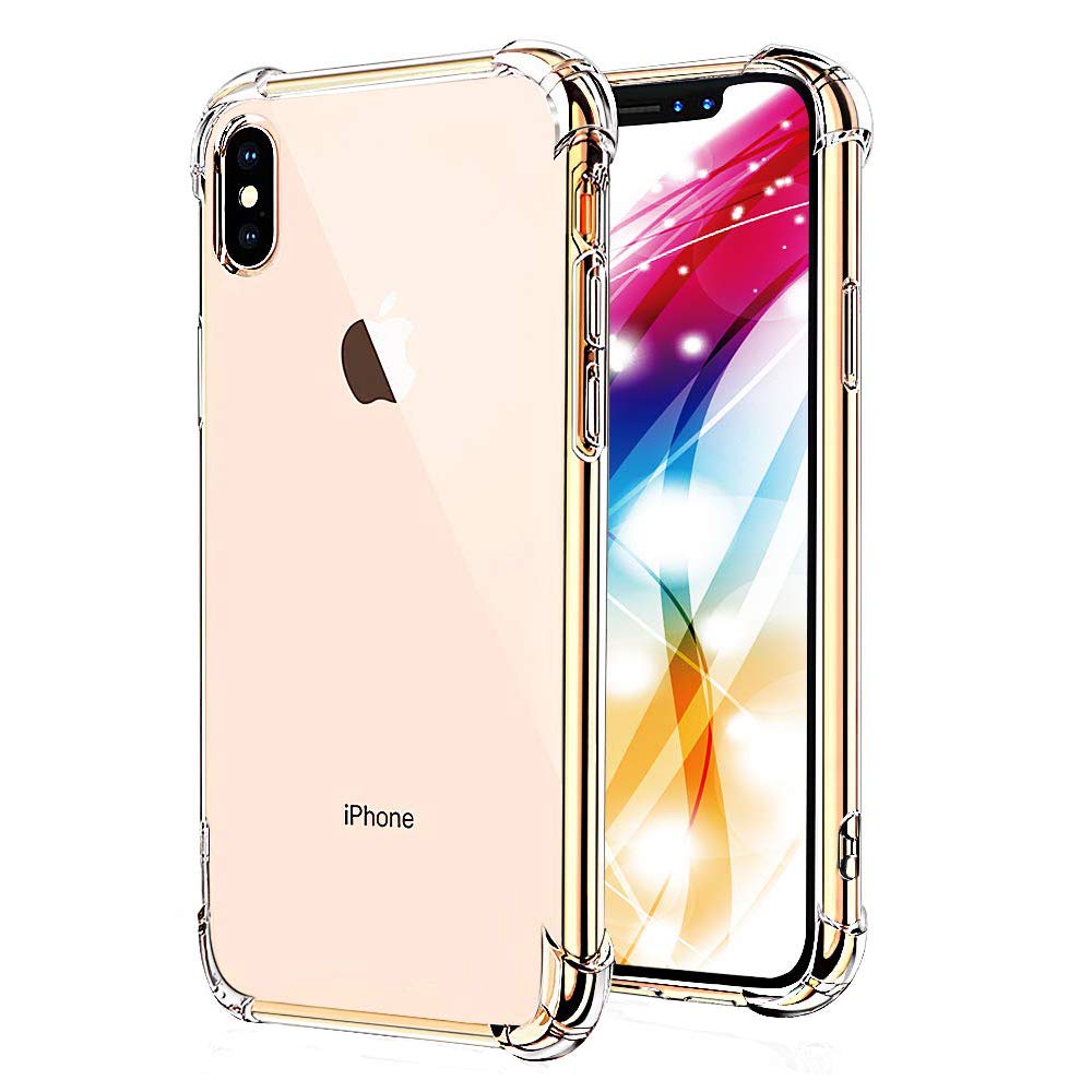 Yoedge 2 Pezzi Cover Per IPhone XS Max - Set Custodia Morbida In TPU Bianca E Nera, Ultra Sottile Antiurto Con Bumper, Design Semplice