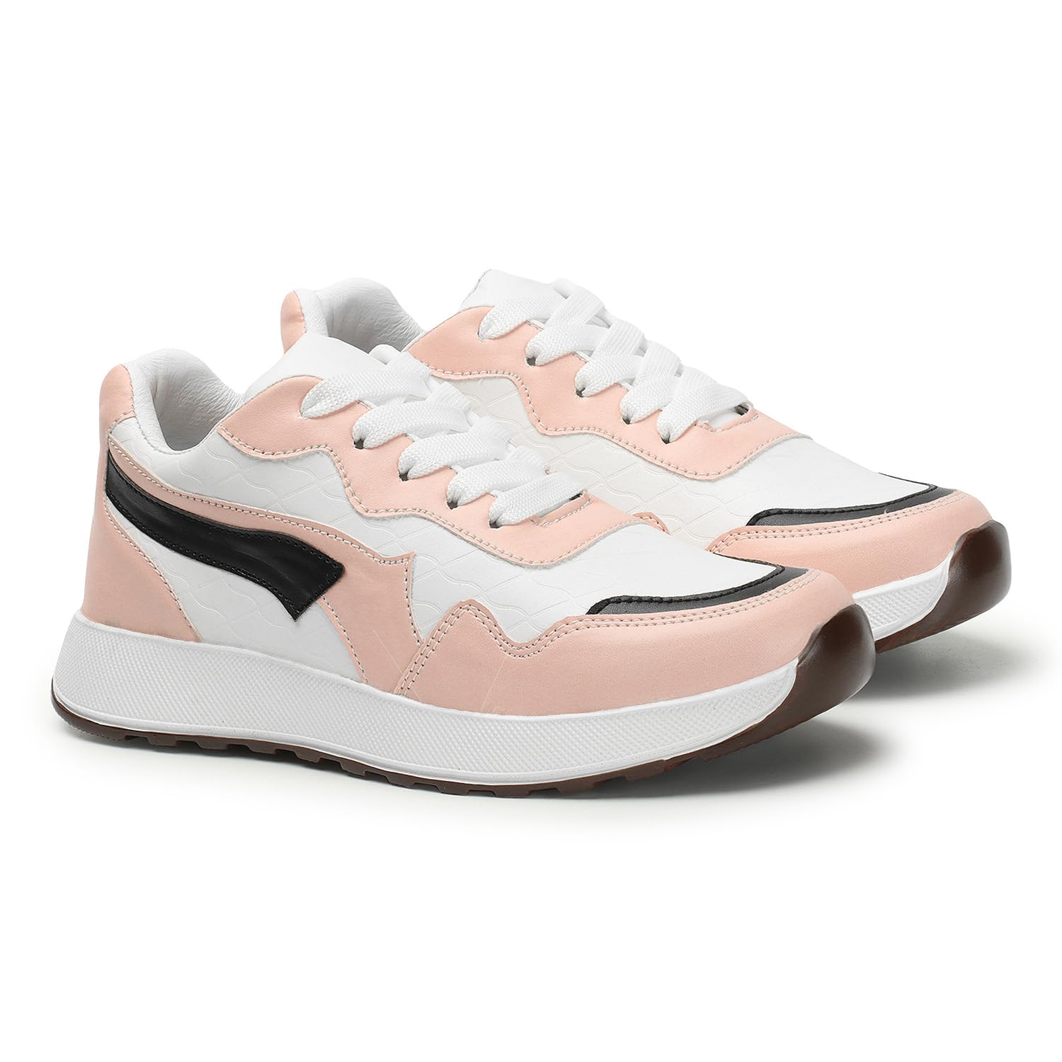 Antox Womens Pink Trendy Comfortable Lace up Sneakers, Running Sports Shoes (Pink-41) (B0CXMWL57X) Amazon Price History, Amazon Price Tracker
