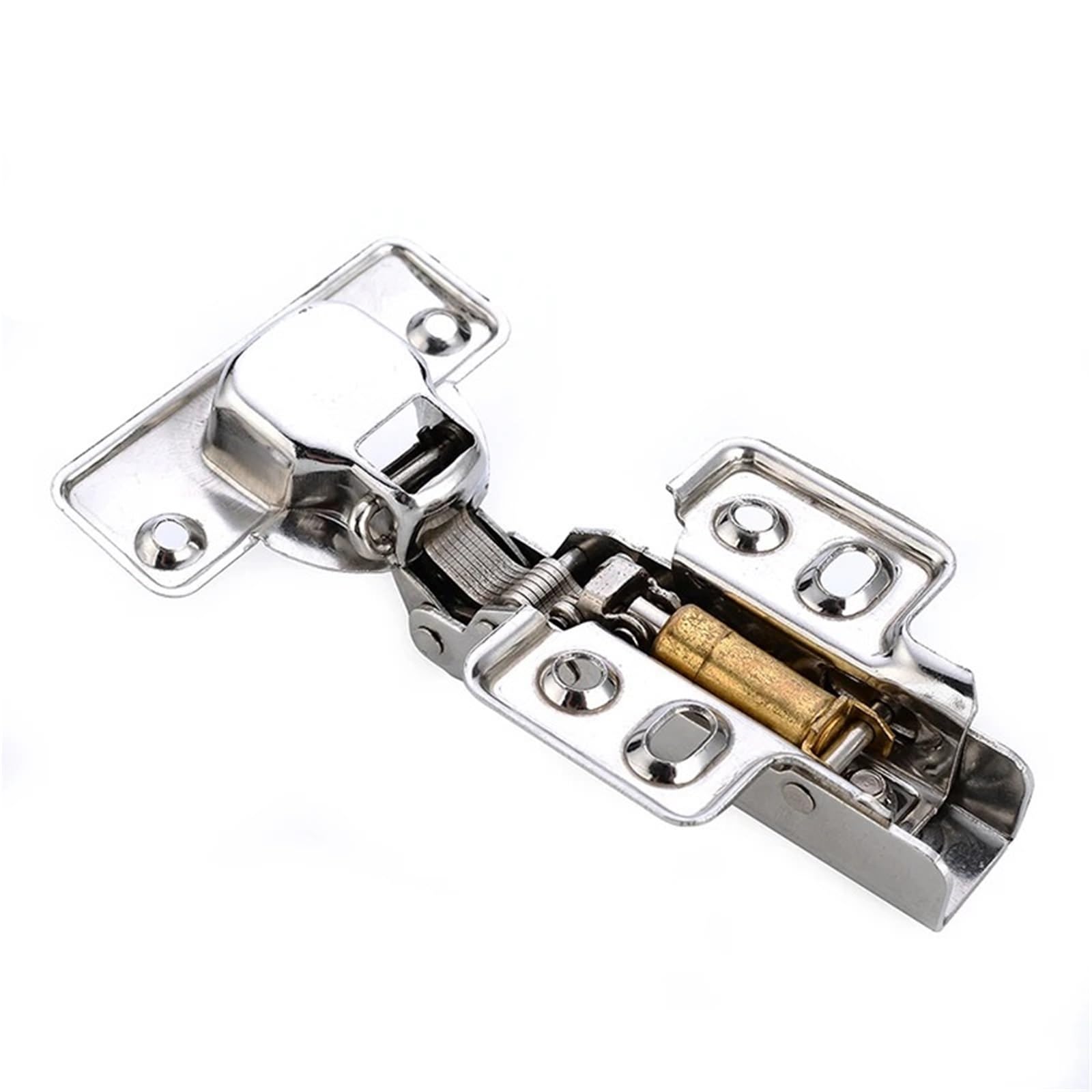 Hinge Stainless Steel Door Hydraulic Hinges Damper Buffer Soft Close for Cabinet Cupboard Furniture Hardware(Full Overlay)