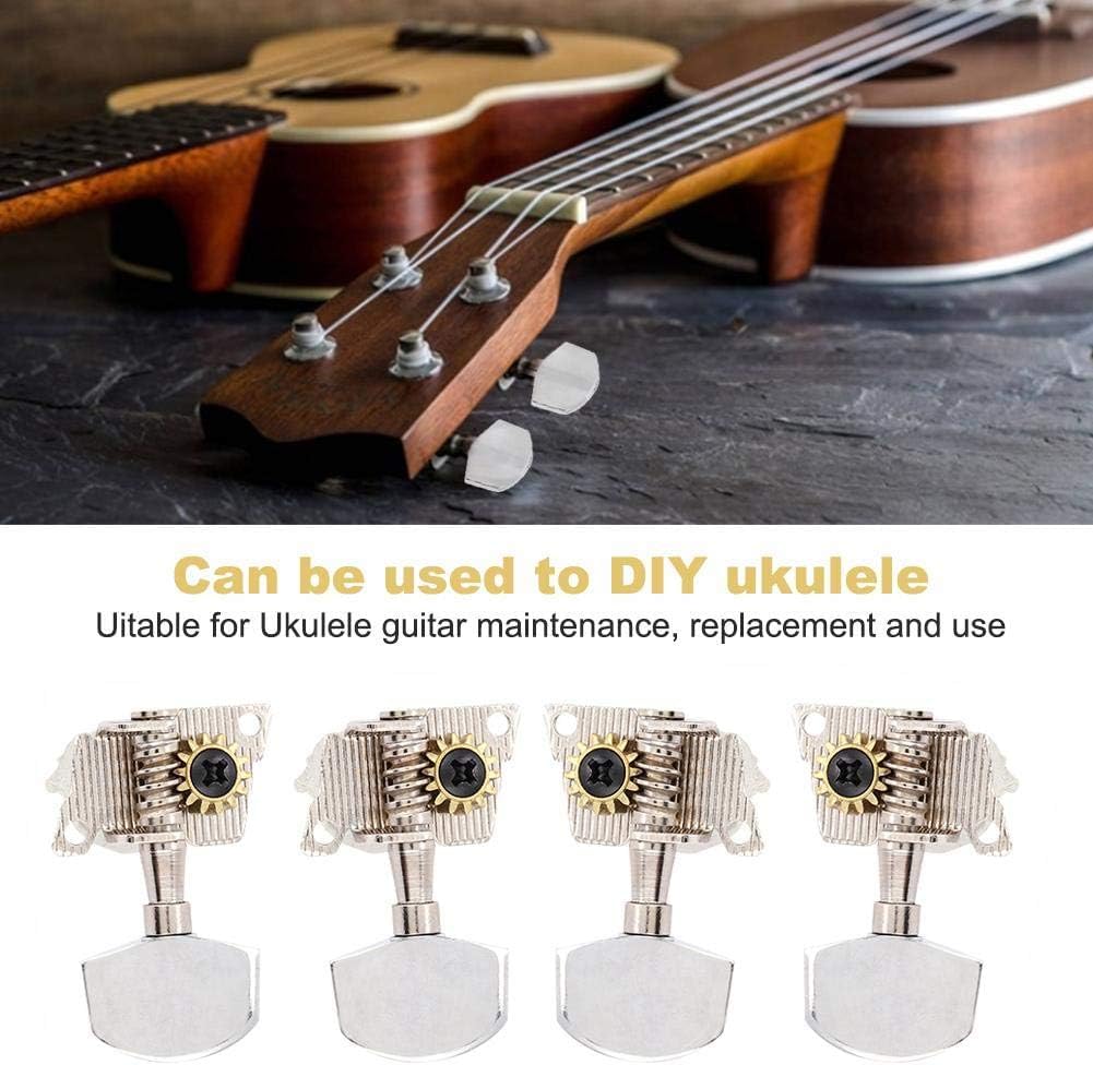 Ukulele Tuning Pegi, 2L2R klasyczny styl ukulele, końcówki maszynowe do ukulele, części DIY (srebrne)