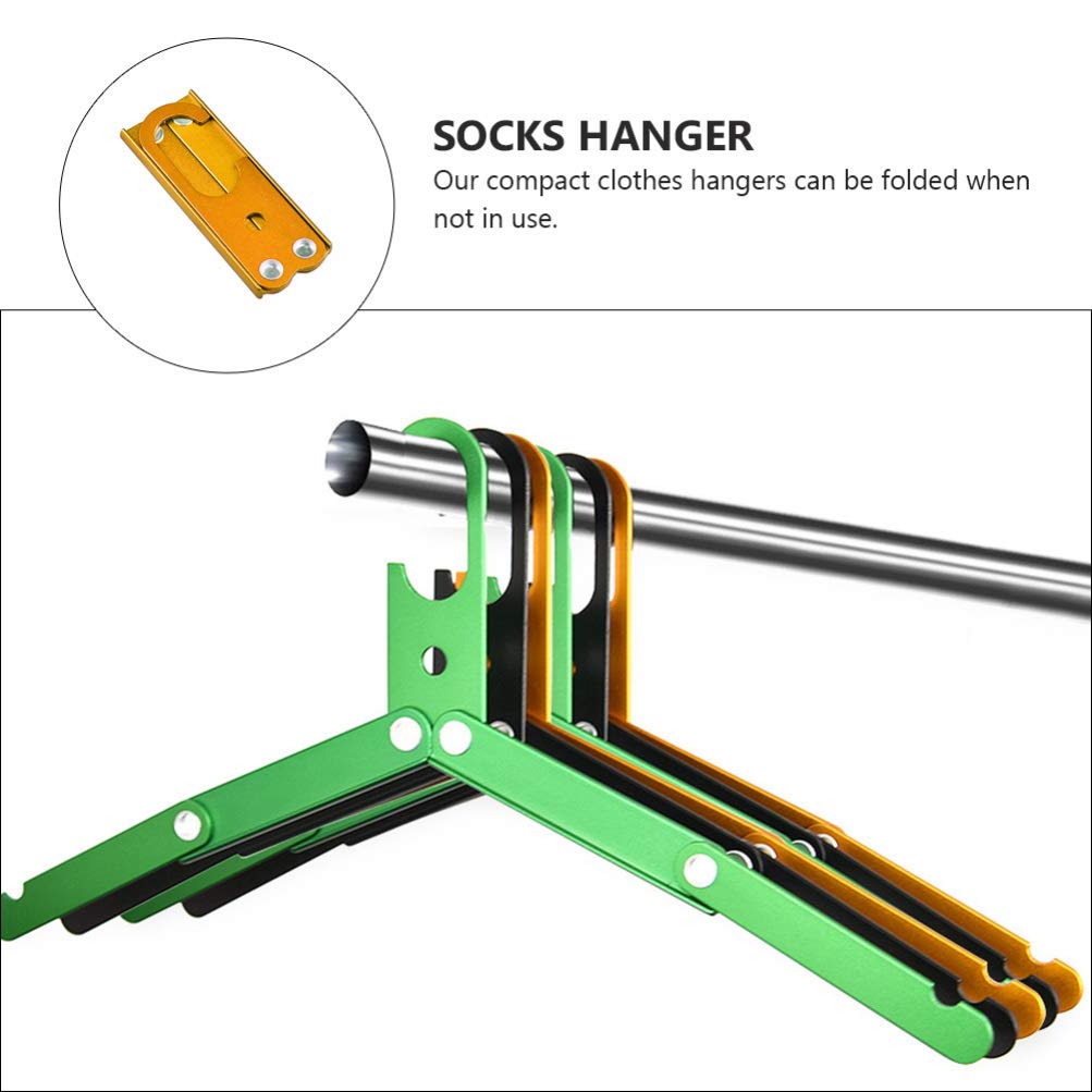 Percha plegable de aleación de aluminio – Perchas de viaje que ahorran espacio para camping, senderismo, mochileros y uso doméstico – Ligero, ideal para nización de ropa