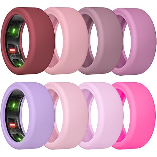 Ring Cover for Oura Ring Gen 4/ Gen 3, Anti-Scratch Elastic Silicone Oura Ring Case Protector for Men Women Working Out Gym