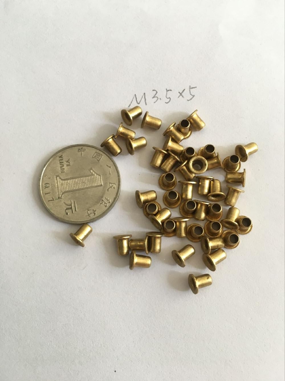 500 pz M3.5 * 4/5/6mm Ottone Occhiello Rivetto Dado Rame Dado Foro Passante Rivetti Passacavo In Ottone Rivetto-M3.5x6mm