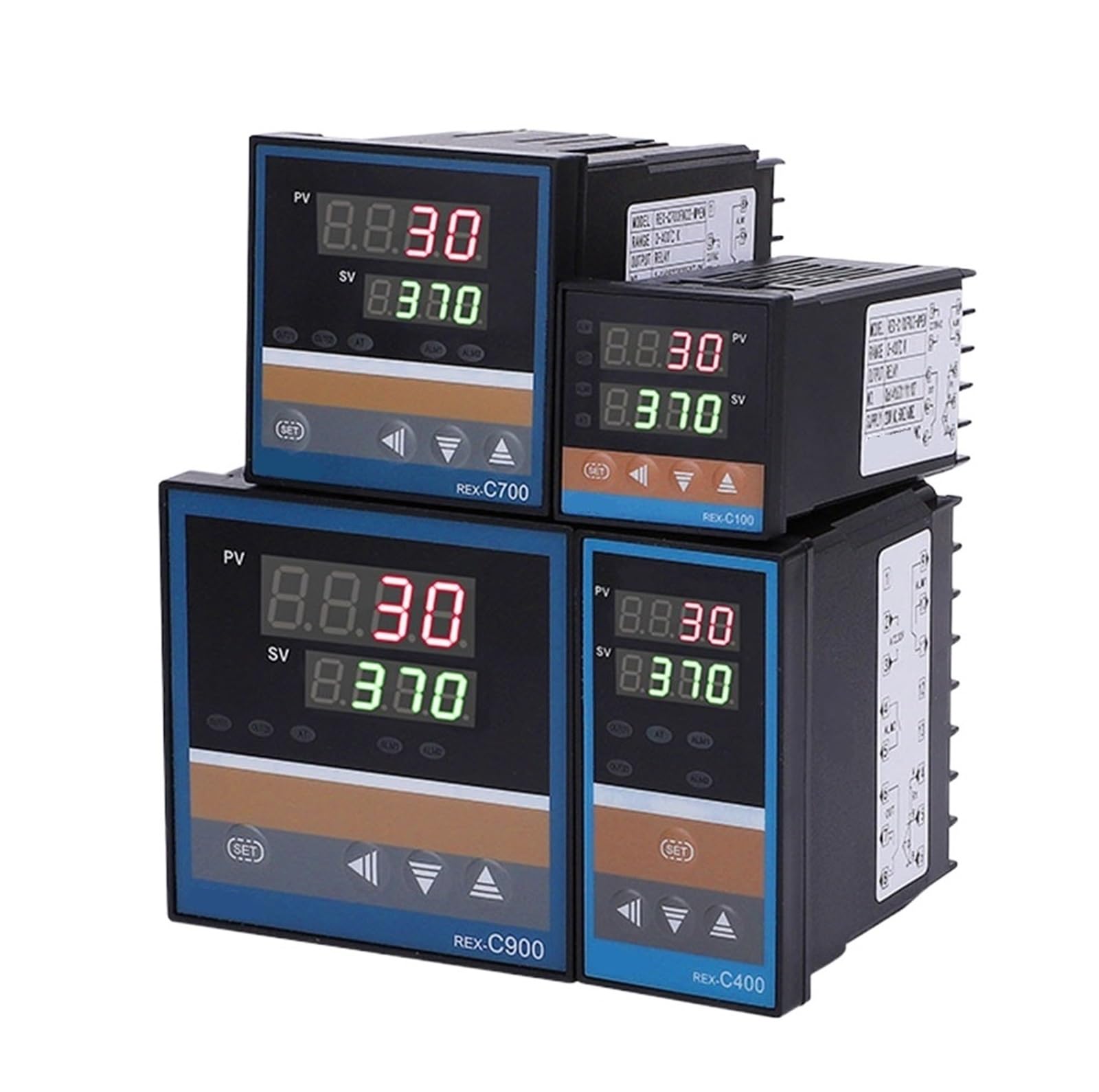 WUPLKCUIJ REX-C100 48 * 48 PID Temperature Controller REX-C400 48 * 96mm Digital Thermostat REX-C700 72 * 72 REX-C900 Industrial Temp Regulator(14XL)