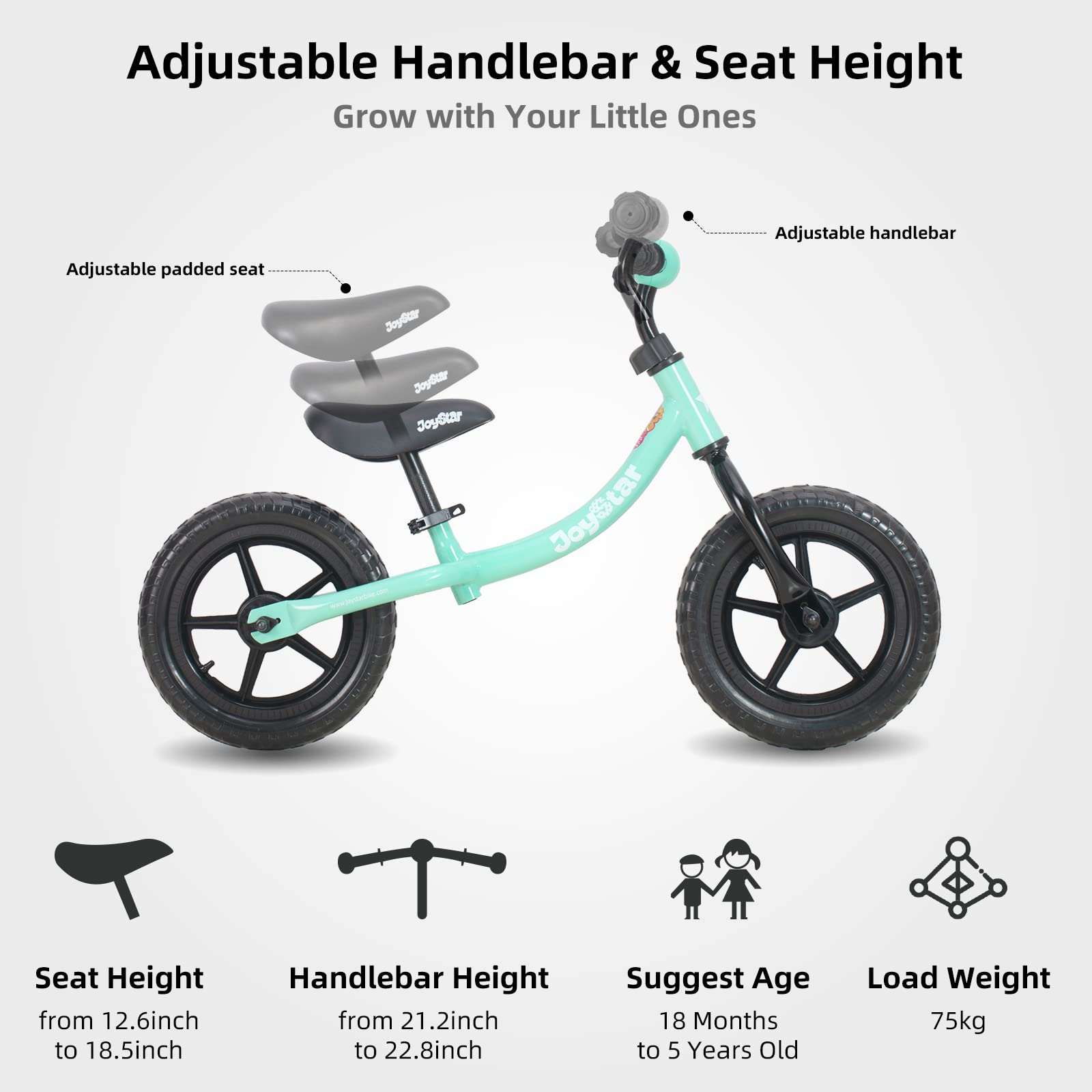 JOYSTAR Balance Bike for 1.5-5 Years 