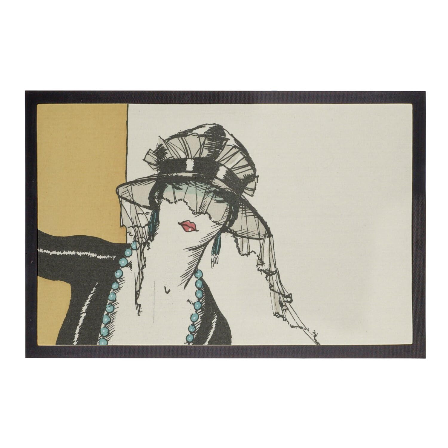 Paillasson Art Deco Voile Dame tapis entree pour maison elegante