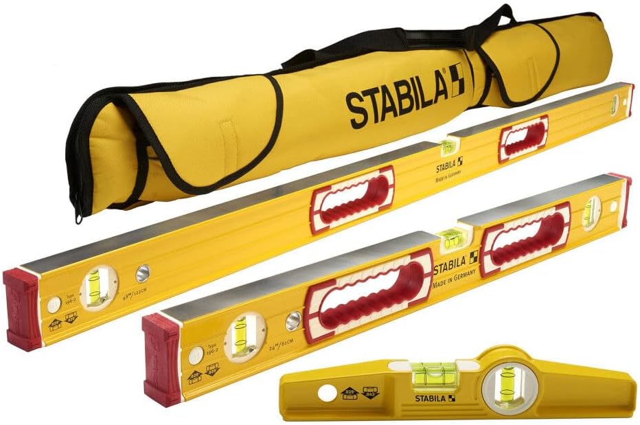 Stabila Classic 196 3 Level Set Includes 48"/24"/25100 Torpedo and 30015 Case