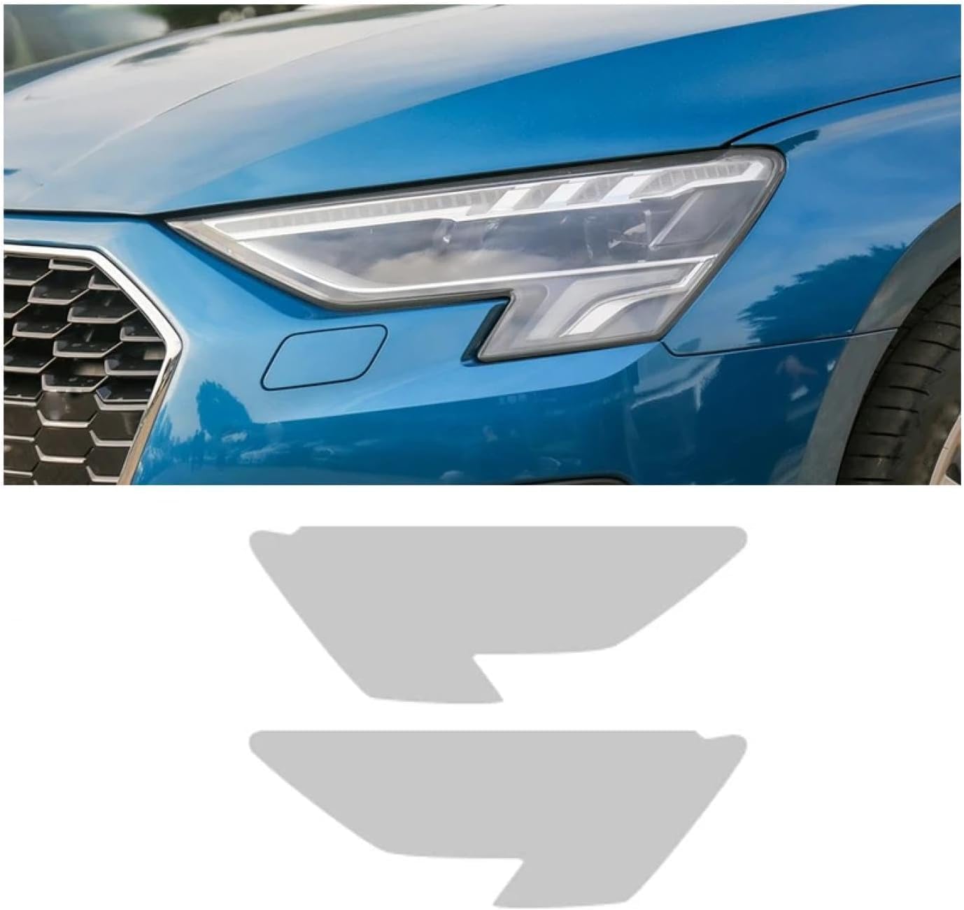 SamLng Car Front Light Film for A3/S3/RS3 2021-2024 Headlight Protection Sticker Car Front Headlamp Protection Film car Lights Film Headlight Anti-Scratch Non-Yellowing Protective Film