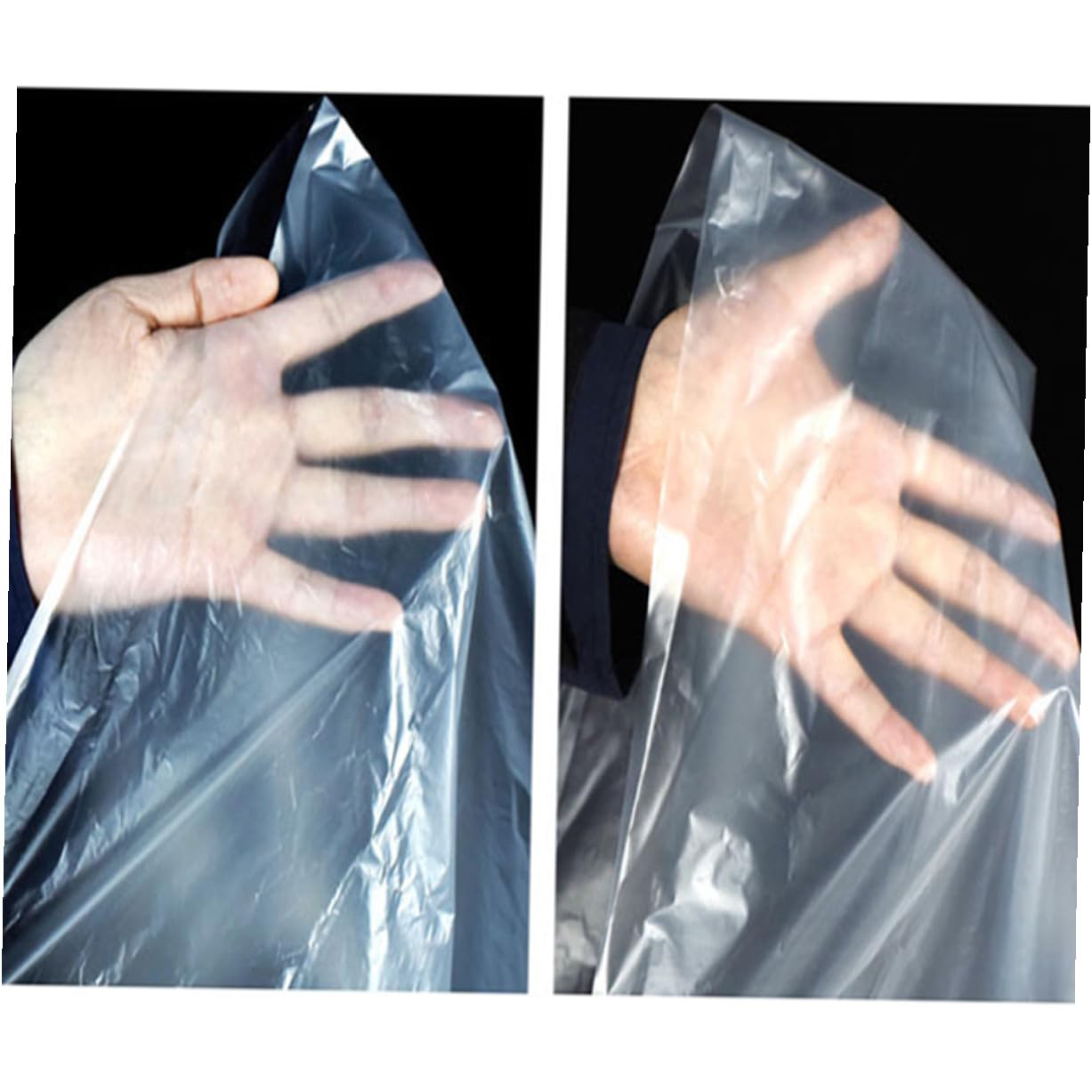 LIFKOME Bolsas de Plástico Transparentes Grandes de Plástico, 100 Unidades