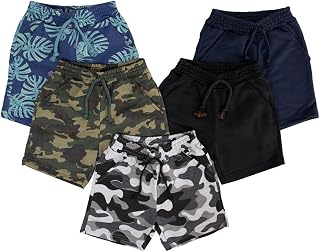 Bermuda Moletinho Infantil 100% Algodão Kit Com 5 Peças