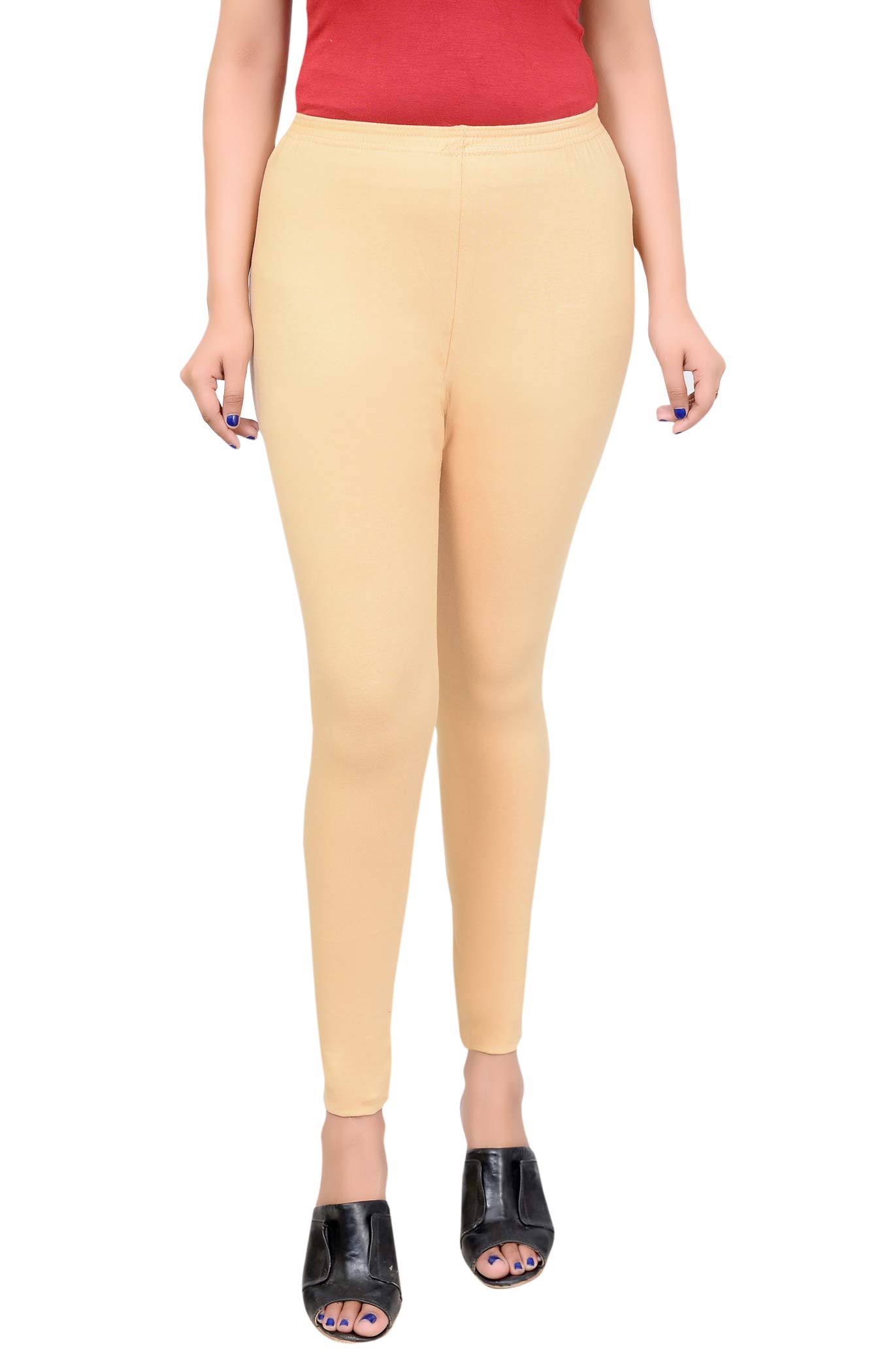 High Waist Solid Woman Legging for Casual & Formal Wear Cotton Lycra Ankle Length Leggings-picture-20