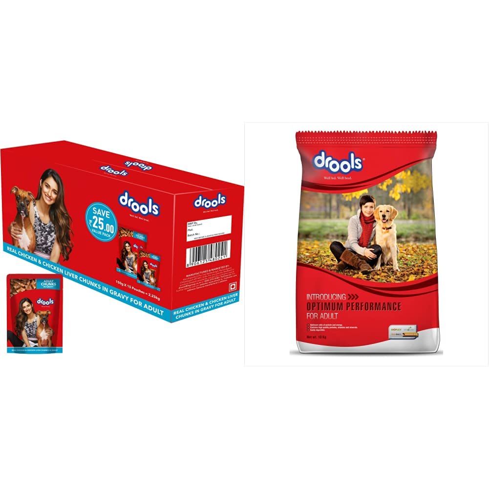 See full amazon price history chart for Drools Adult Wet Dog Food, Real Chicken and Chicken Liver Chunks in Gravy, 15 Pouches (15 x 150g) & Optimum Performance Adult Dog Food,10kg Drools Adult Wet Dog Food, Real Chicken and Chicken Liver Chunks in Gravy, 15 Pouches (15 x 150g) & Optimum Performance Adult Dog Food,10kg (B092C824ZX) Amazon Price History, Amazon Price Tracker
