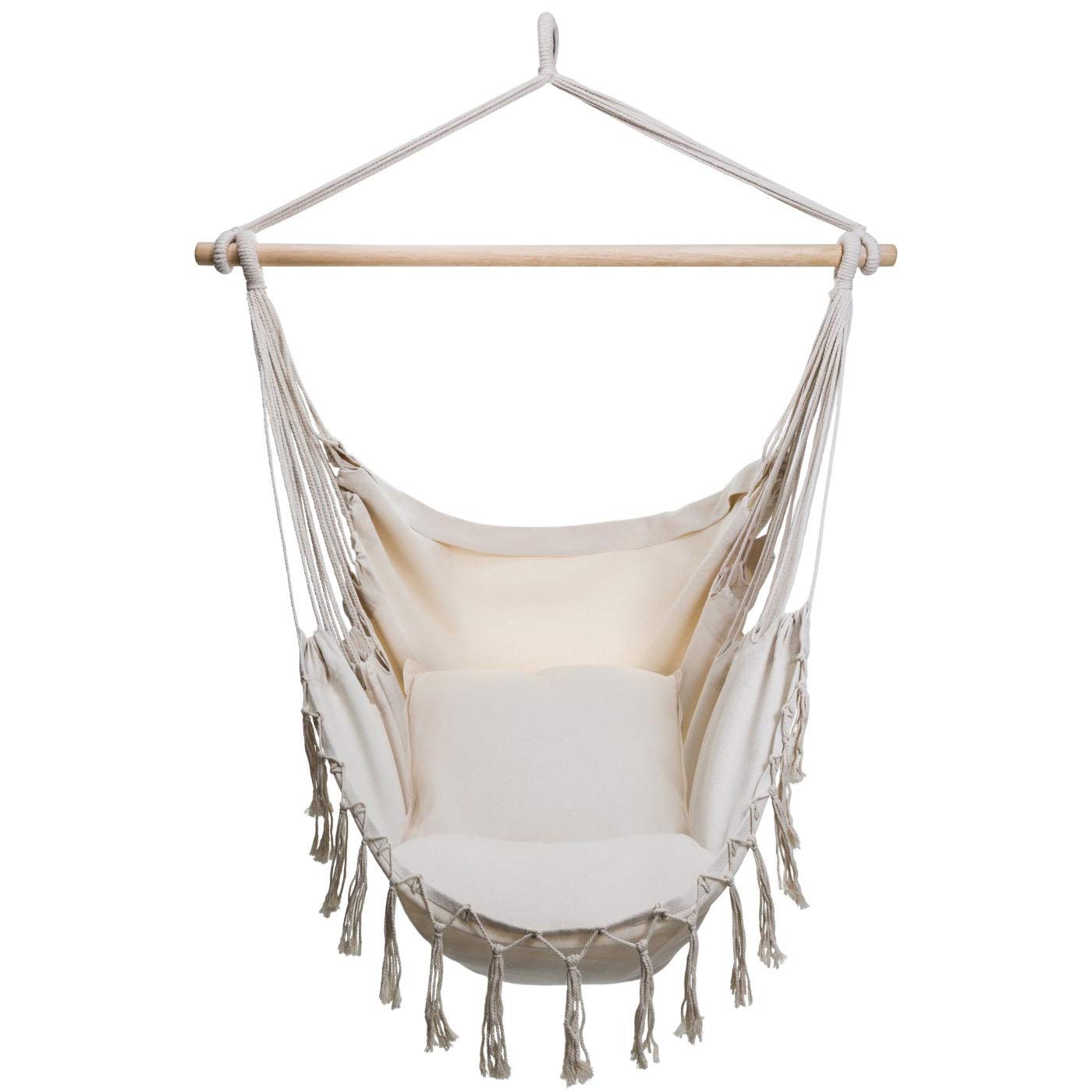 BOGATECO Chaise de Hamac Suspendue | Siège Balançoire pour Intérieur et Extérieur | Charge Max 150KG | Sac de Transport Inclus | Idéal pour la Maison, Le Jardin, la Terrasse et Le Patio