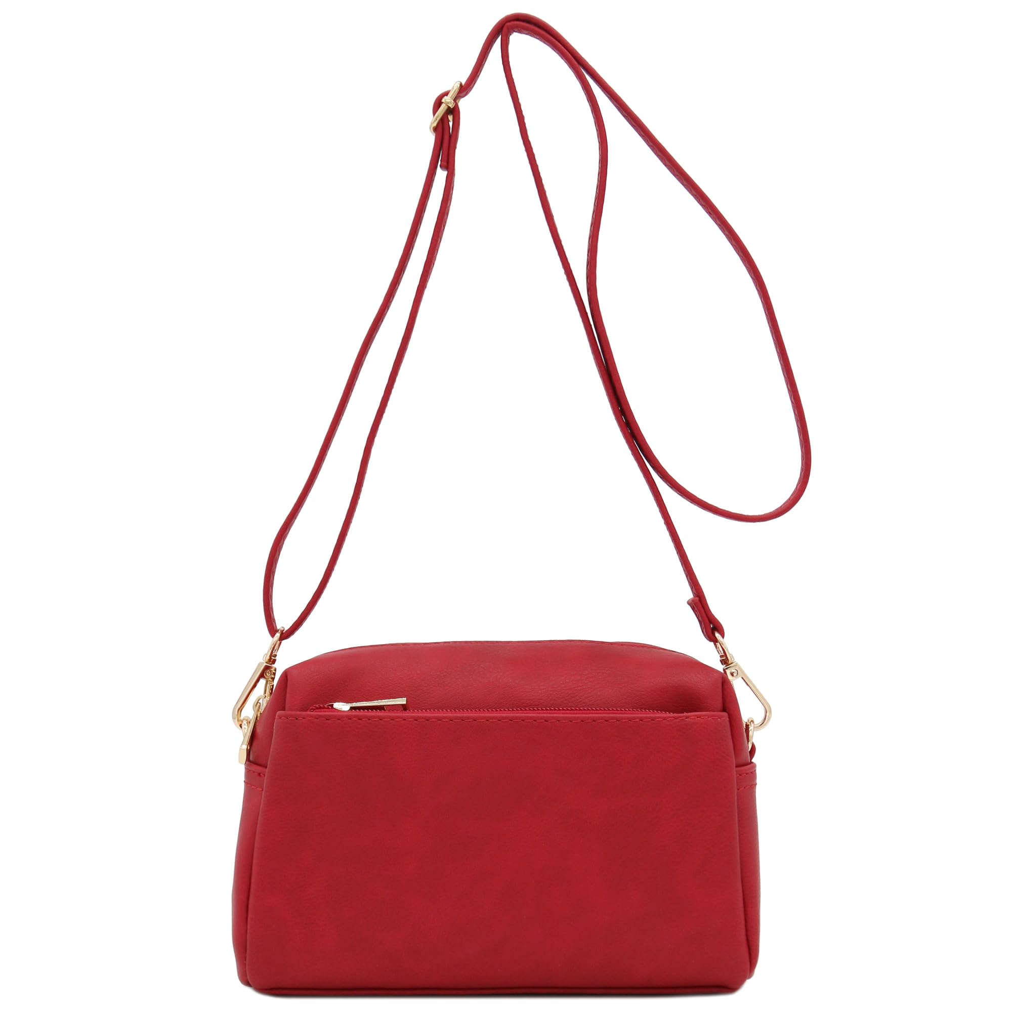 Triple Zip Small Crossbody Bag