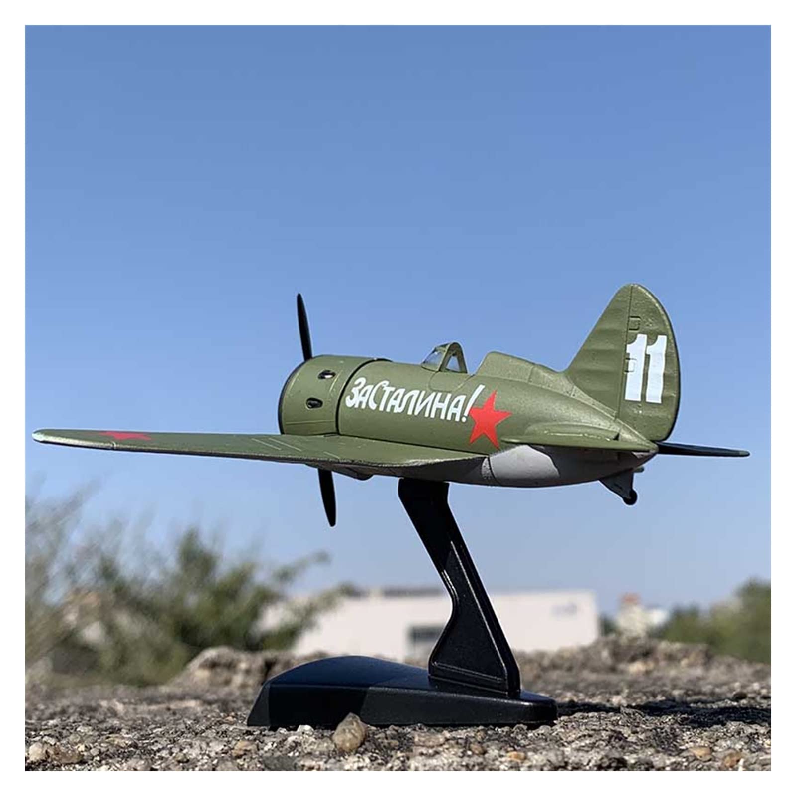 Modelo de avión I-16 Polikarpov réplica metálica coleccionable Planetoy 7