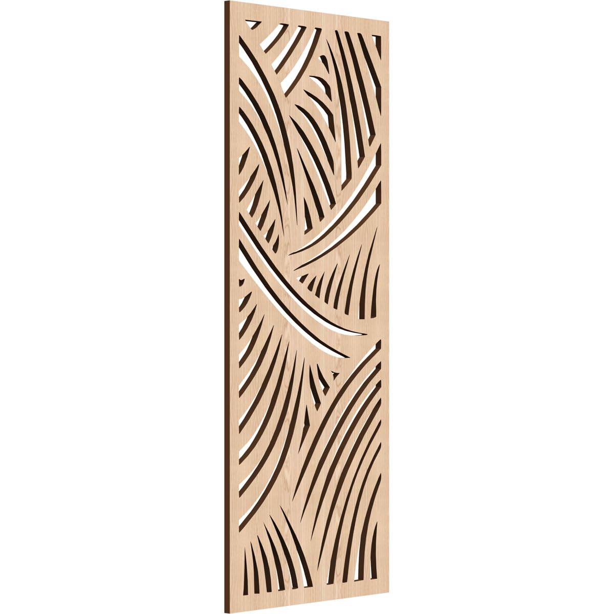 Chester Decorative Pierced Fretwork Wood Wall Panels, 15 3/8"W x 39 3/8"H x 3/8"T, Red Oak