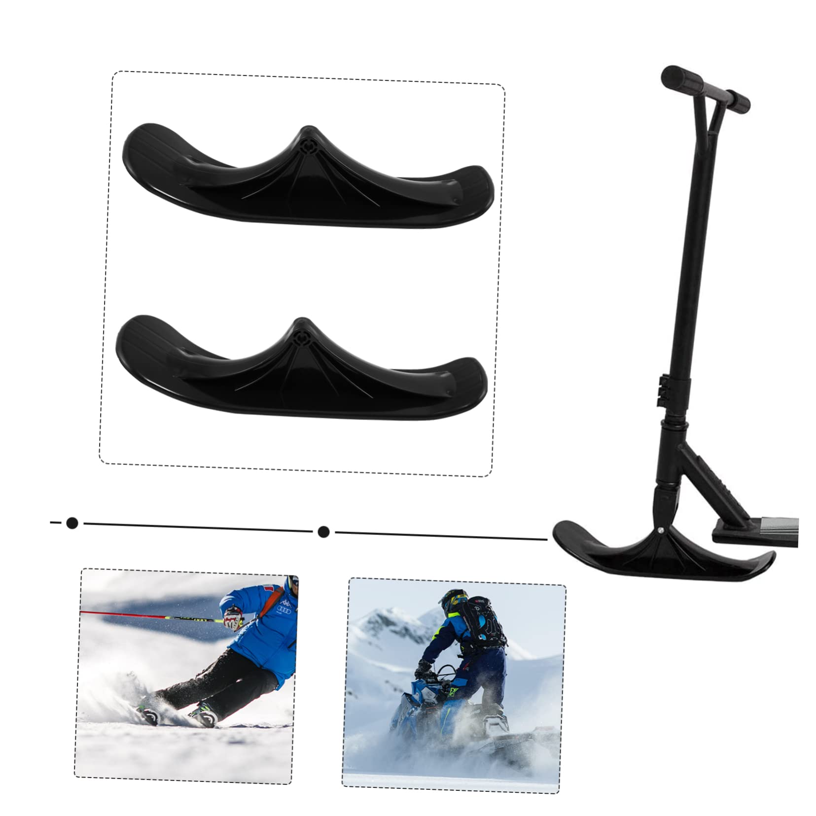 Accesorio para Patinete Trineo de Nieve Negro PE Resistente