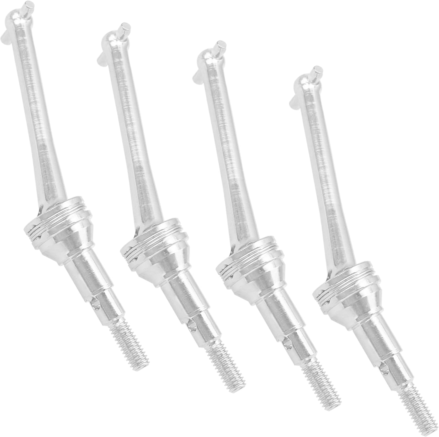 ShareGoo Steel CVD Drive Shaft Dogbone w/Hex Wheel Hubs Hex Adapter Compatible with MJX Hyper Go H14BM 14210 14209 1/14 RC Car (Silver)