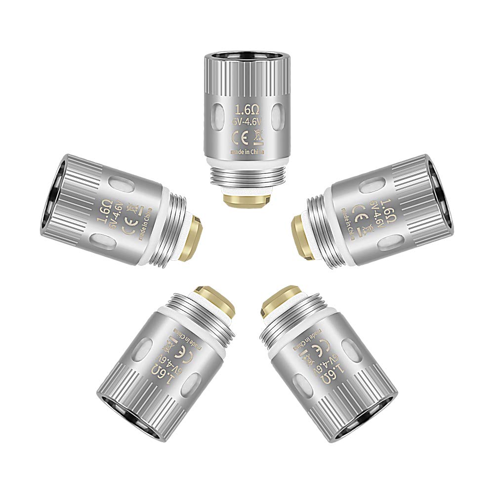 Ciberate, 5 Packs Coil for Q16 3rd Generation, 1.6 ohm Atomizer Core, E Cigarette Vaporizer, Electronic Cigarette Vaping Starter Kit Clearomizer, No Nicotine