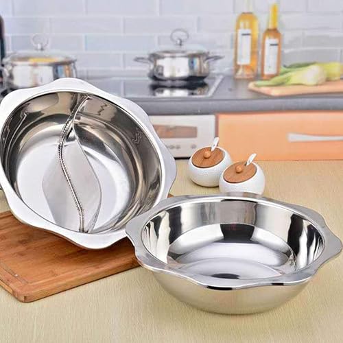 Miniatura 9 de DOITOOL Olla caliente olla doble olla 11.8 in tapa grande acero inoxidable utensilios de cocina para fiesta familiar