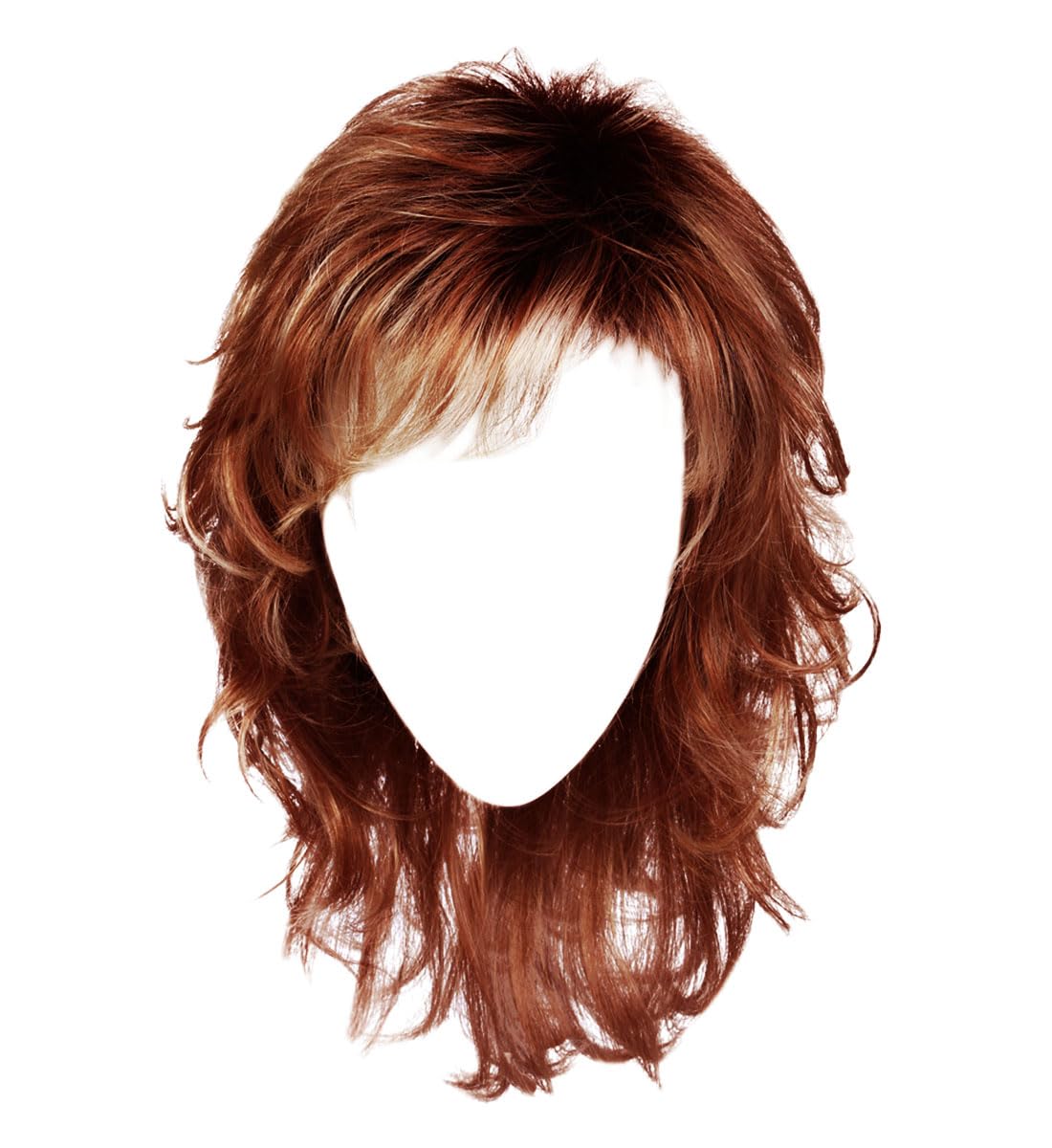 Raquel Welch Tress Mid-Length Shag Wavy Layers Synthetic Wig By Hairuwear, Average Cap, R28S+ Glazed Fire