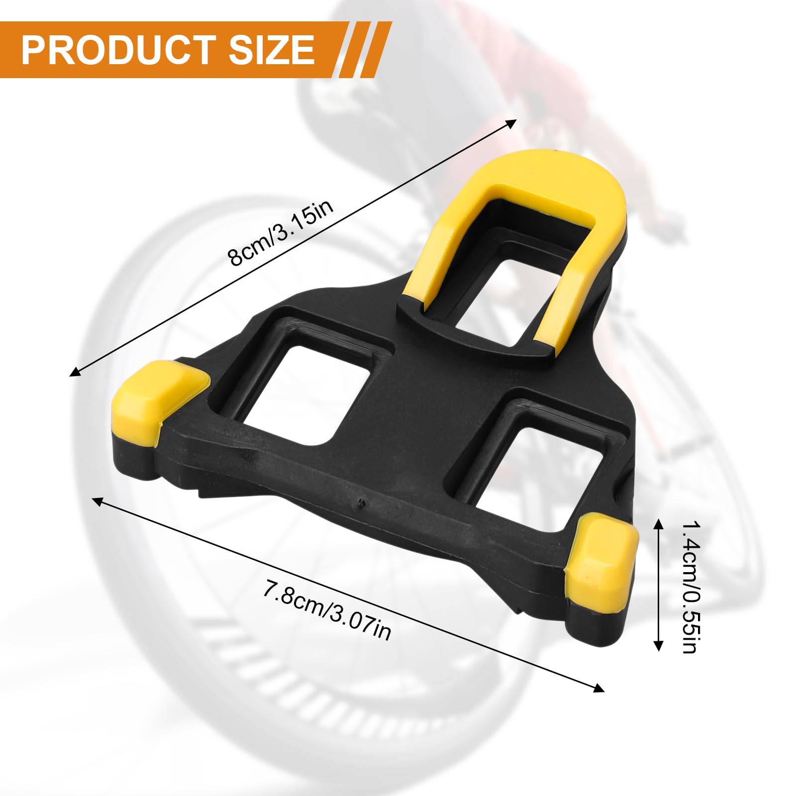 Calas de Bicicleta de Carretera, calas de Ciclismo compatibles con Shimano SPD SL, aptas para Pedales de Carretera y Zapatillas Ciclismo Carretera, Compatible con SM-SH10 SM-SH11 SM-SH12