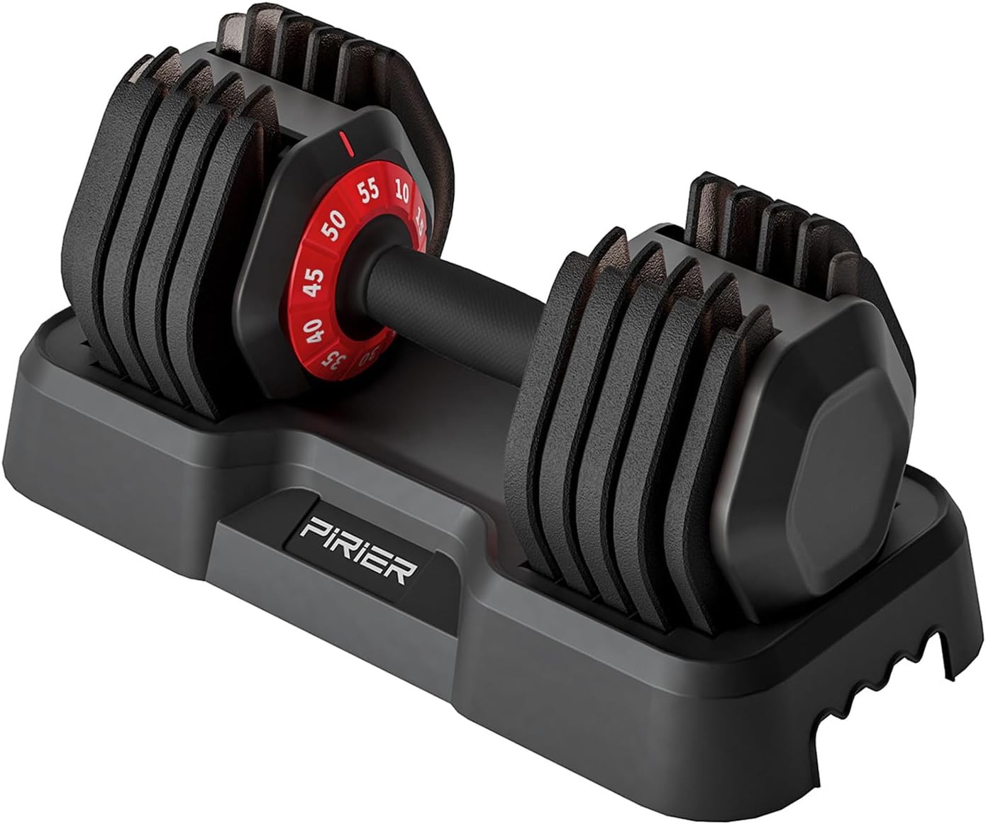 Adjustable Dumbbell 55LB Single Dumbbell Weight, 10-in-1 Weight Dumbbell with Anti-Slip Metal Handle for Home Gym Exercise Equipment