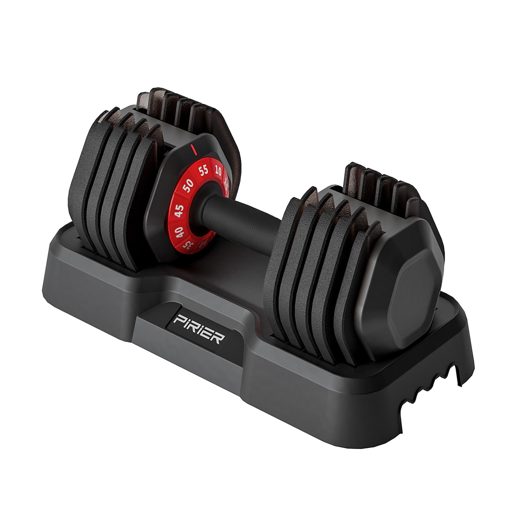 Adjustable Dumbbell 55LB Single Dumbbells Weight, 10-in-1 Weight Dumbbell with Anti-Slip Metal Handle for Home Gym Exercise Equipment