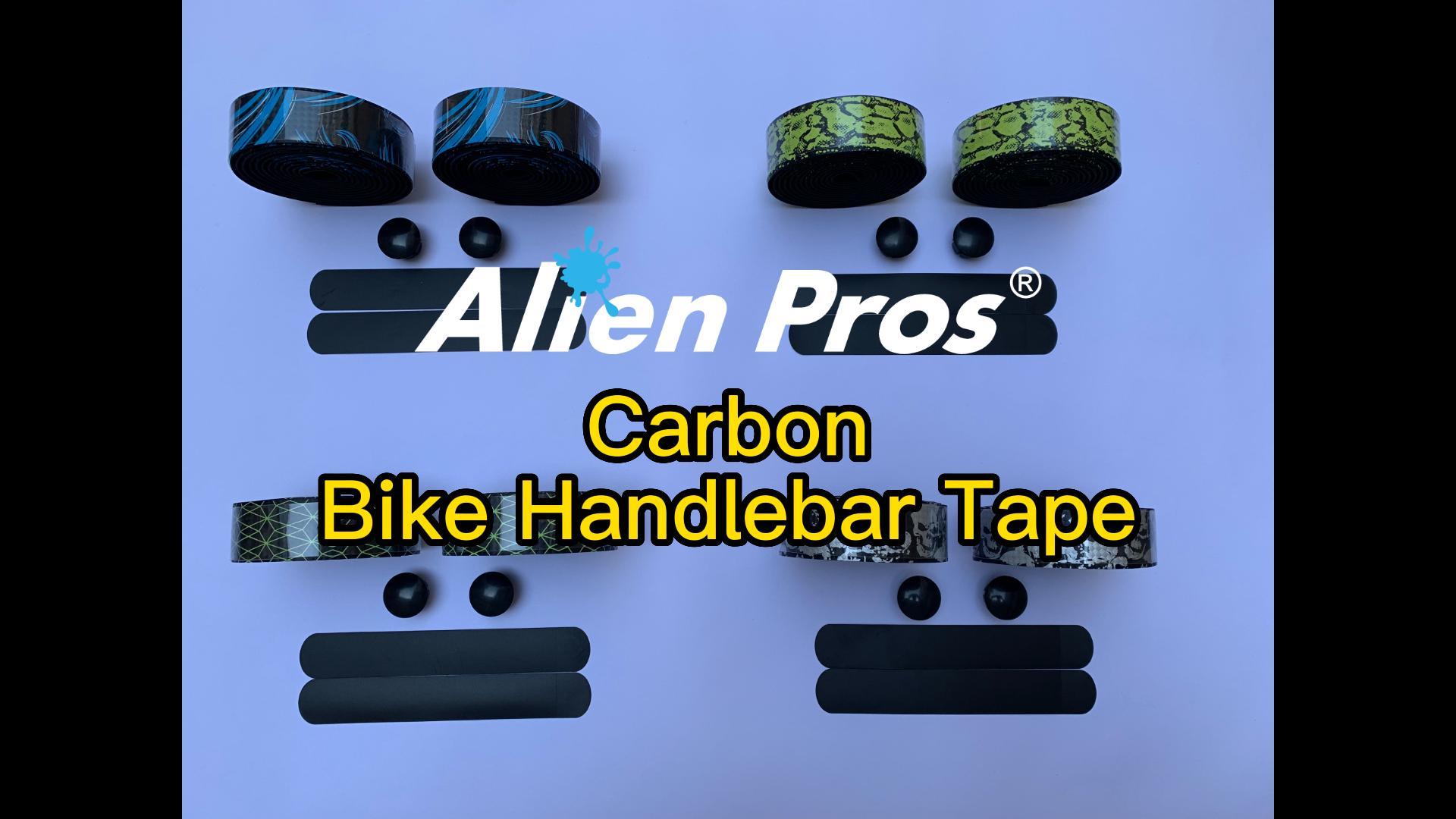 Alien Pros Bike Handlebar Tape Carbon Fiber (Set of 2) Black