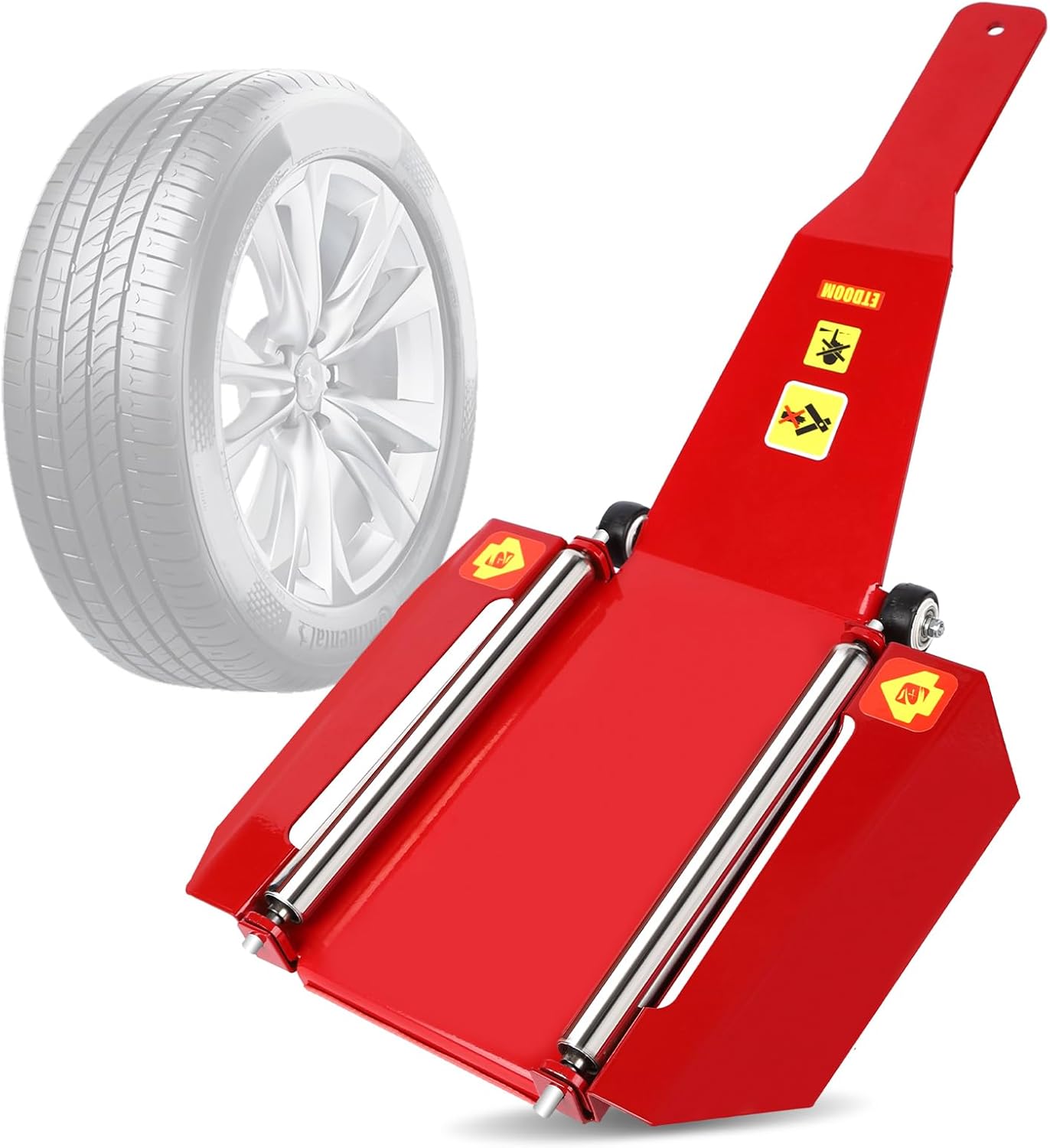 Upgraded Portable Effortless Tire Jack Disassembly Tool, Tire Jack Lift Tool with Roller Plate and Double Removable Ramp [ Strengthen Version ]