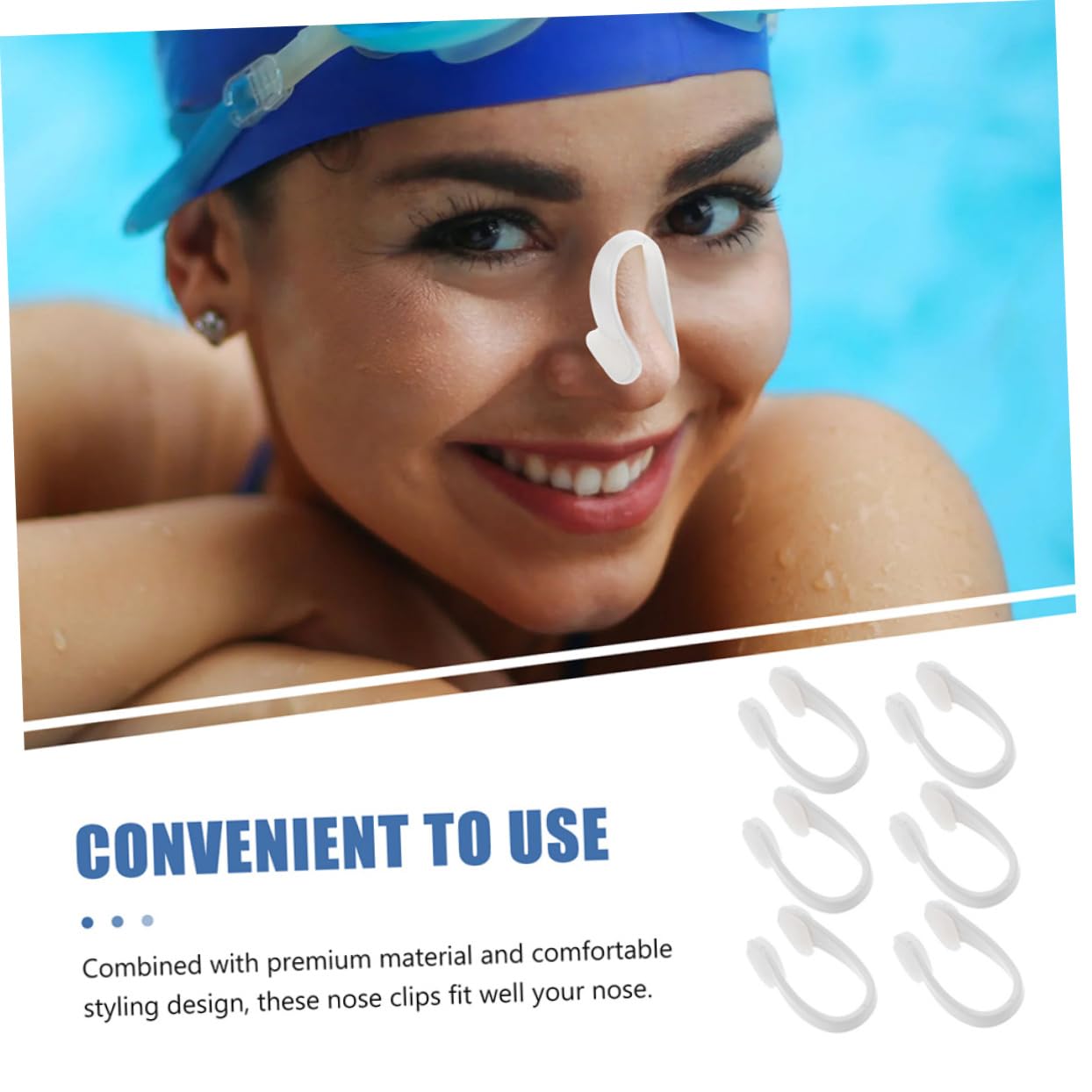 Abaodam 5 Series Clip Nasal Portátil para Natación Y Resistente Desgaste Cajas De Pinzas para Nadadores Y Acuáticos 6 Cajas*5