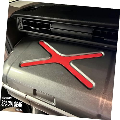 【松印】車種専用 インパネシート アクセントステッカー3 スペーシアギア MK53S ハイブリッド フレアワゴン タフスタイル MM53S 【プレミアムカラー:カーボンオレンジ】